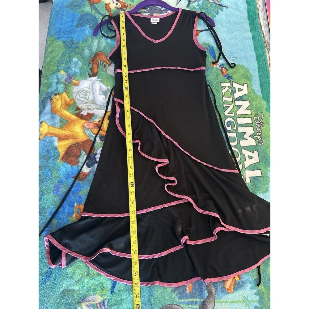 Justice Girls Dress Size 10 Black‎ & Pink Sleeveless Made In USA